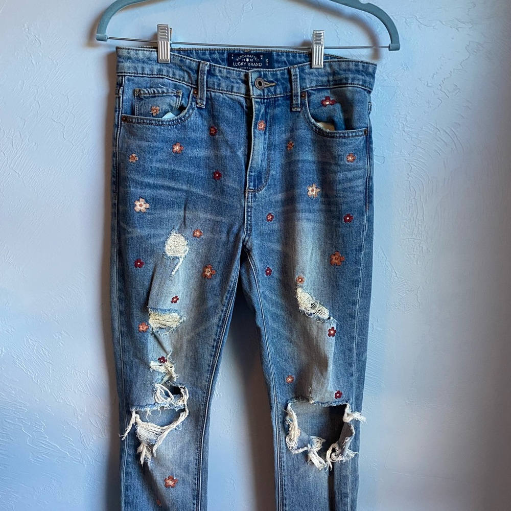 Lucky Brand floral jeans